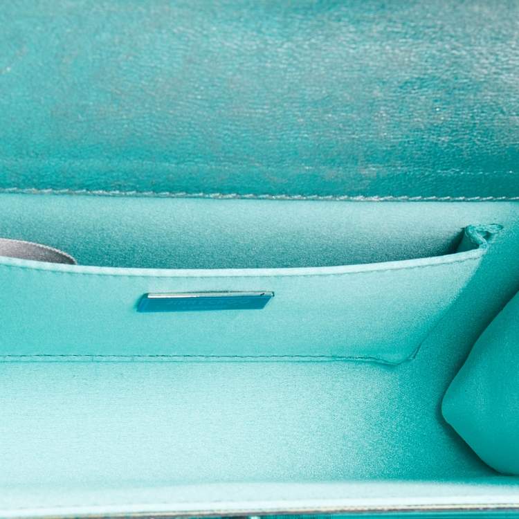 Pre Owned Jimmy Choo Mint Green Acrylic and Leather Candy Chain Clutch 