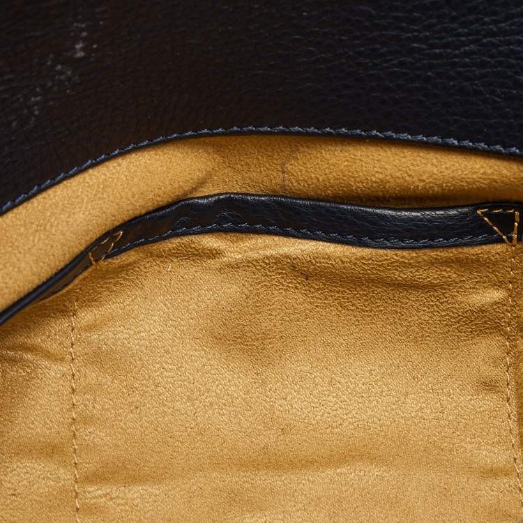 Pre Owned Jimmy Choo Blue Suede And Leather Riley Tote