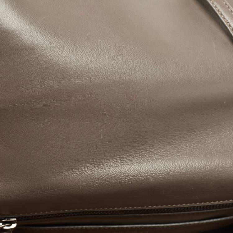 Pre Owned Jimmy Choo Metallic Silver Leather Rebel Shoulder Bag