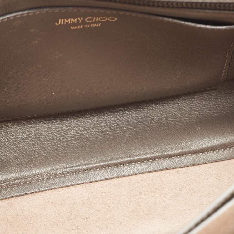 Pre Owned Jimmy Choo Metallic Silver Leather Rebel Shoulder Bag