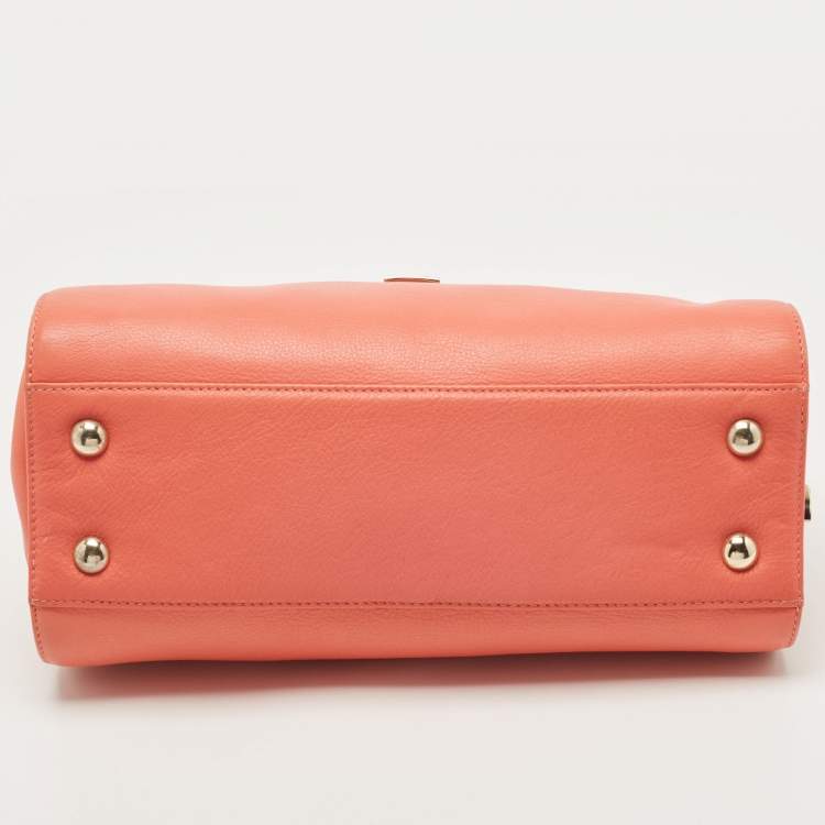 Pre Owned Jimmy Choo Coral Leather Small Rosalie Satchel