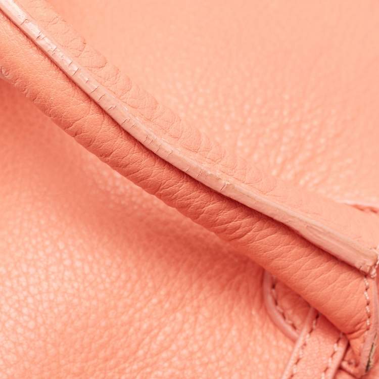 Pre Owned Jimmy Choo Coral Leather Small Rosalie Satchel