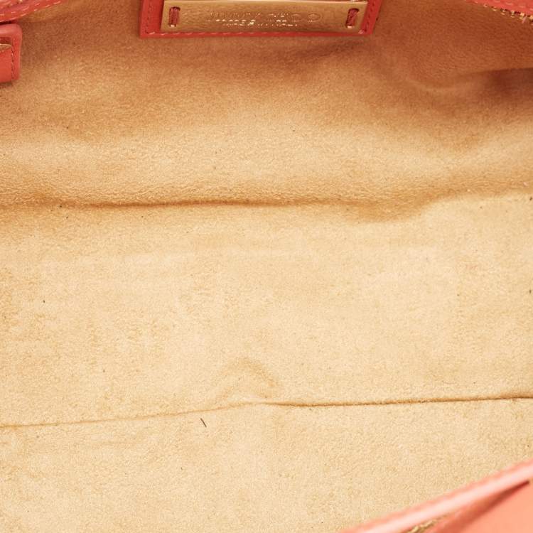 Pre Owned Jimmy Choo Coral Leather Small Rosalie Satchel