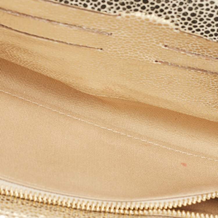 Pre Owned Jimmy Choo Silver/Gold Glitter Margot Chain Clutch