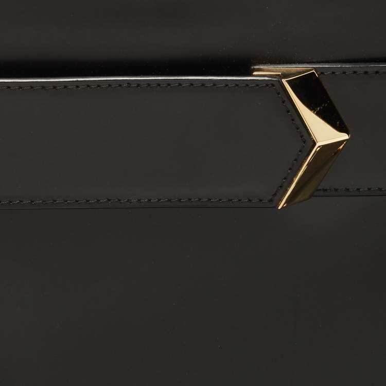 Pre Owned Jimmy Choo Black Leather Studded Satchel