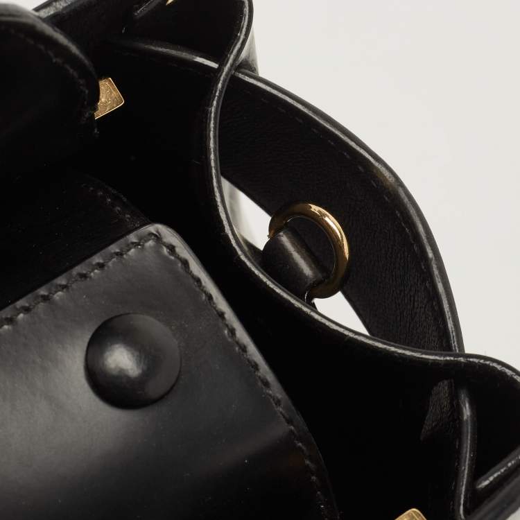 Pre Owned Jimmy Choo Black Leather Studded Satchel