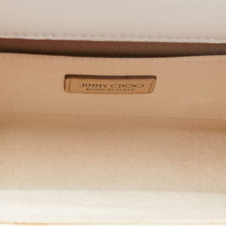 Pre Owned Jimmy Choo Blue Marble Effect Acrylic and Leather Candy Chain Clutch