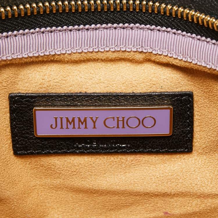 Pre Owned Jimmy Choo Black Leather Troy Chain Shoulder Bag