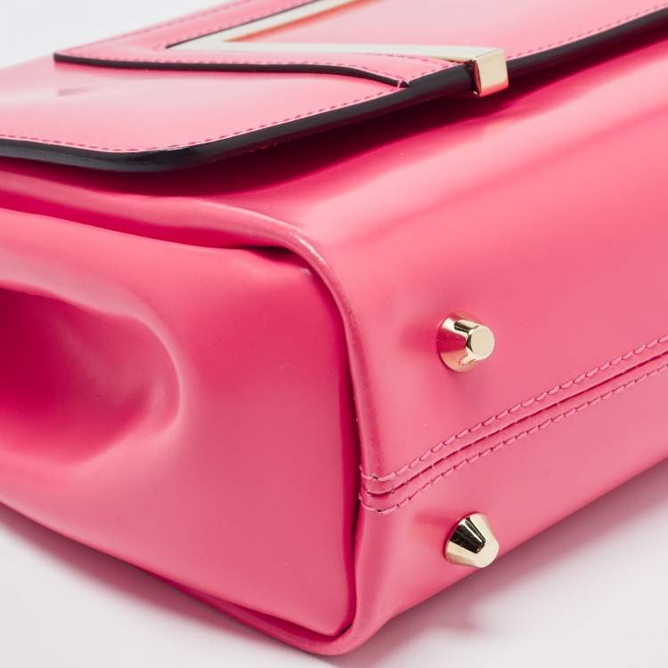 Pre Owned Jimmy Choo Coral Pink Leather Alba Shoulder Bag