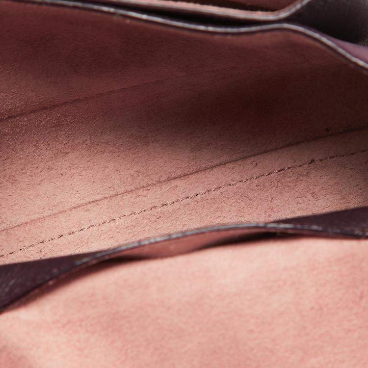 Pre Owned Jimmy Choo Purple/Brown Suede and Glitter Rebel Crossbody Bag