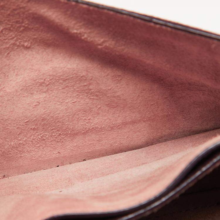Pre Owned Jimmy Choo Purple/Brown Suede and Glitter Rebel Crossbody Bag