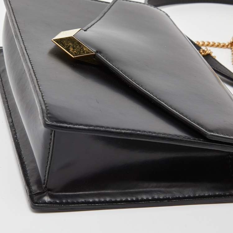 Pre Owned Jimmy Choo Black Leather Leila Crossbody Bag