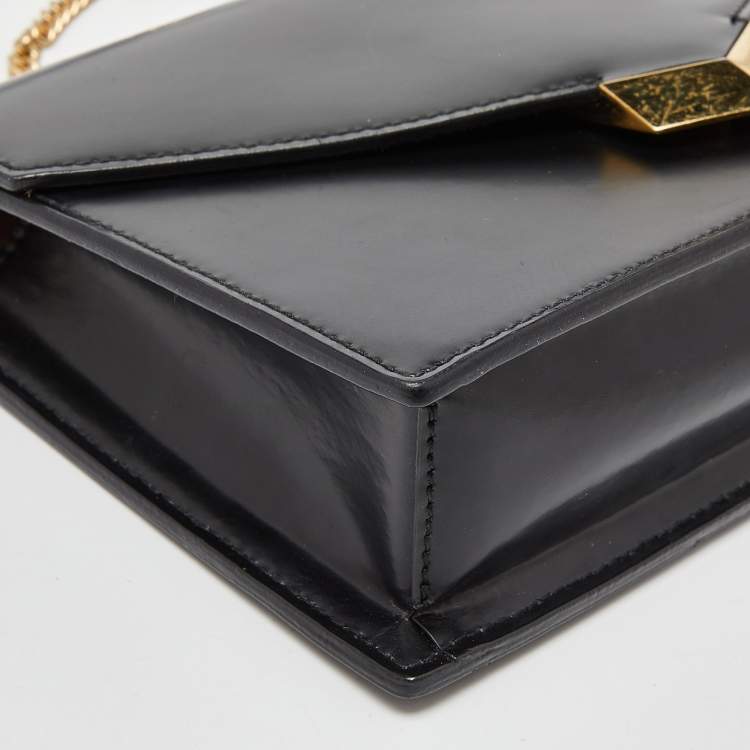 Pre Owned Jimmy Choo Black Leather Leila Crossbody Bag