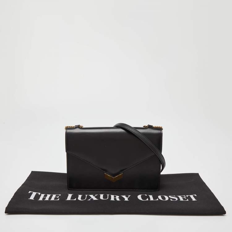 Pre Owned Jimmy Choo Black Leather Leila Crossbody Bag