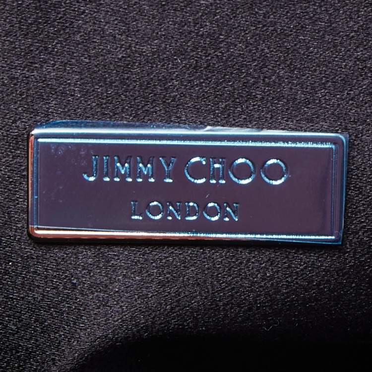 Pre Owned Jimmy Choo Black/Blue Lurex Callie Clutch Bag