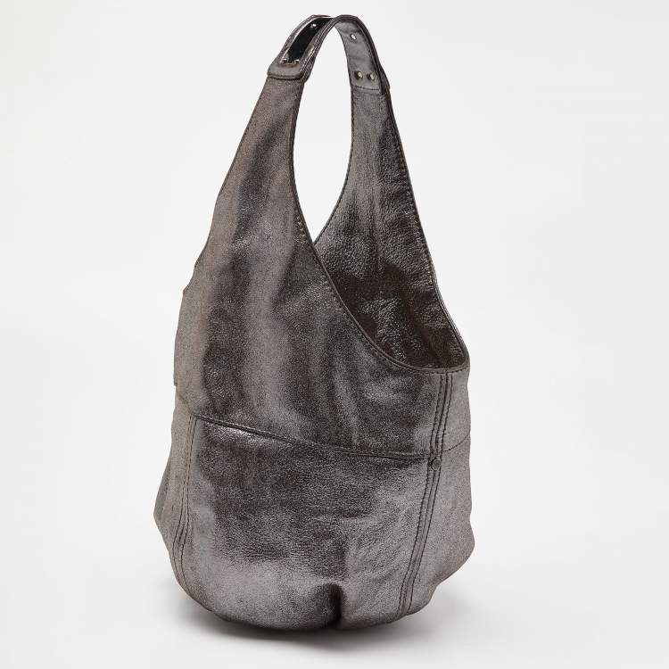 Pre Owned Jimmy Choo Metallic Iridescent Leather Hobo 
