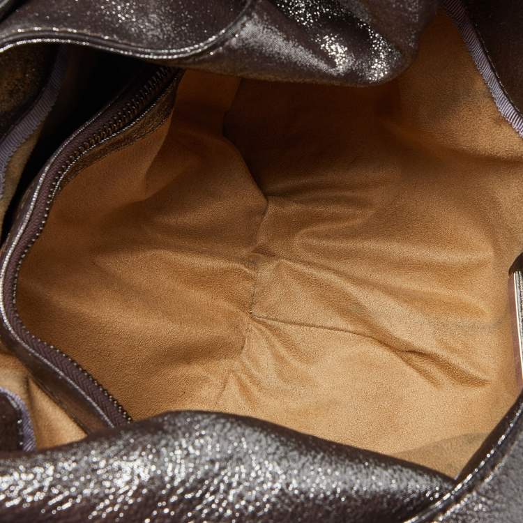Pre Owned Jimmy Choo Metallic Iridescent Leather Hobo 