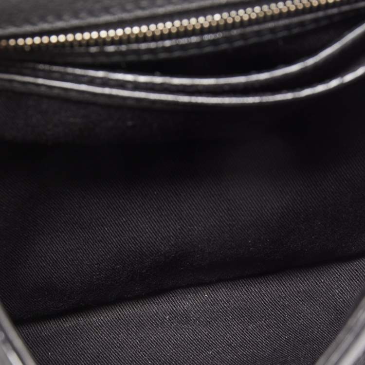 Pre Owned Jimmy Choo Black Medium Cheri Crystals Top Handle Bag