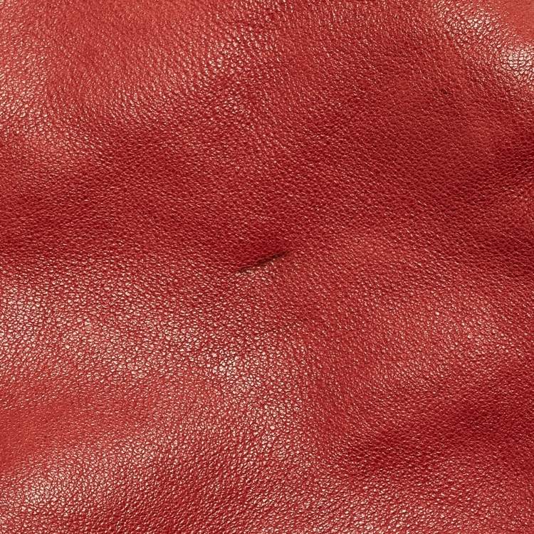 Pre Owned Jimmy Choo Red Leather Large Solar Hobo