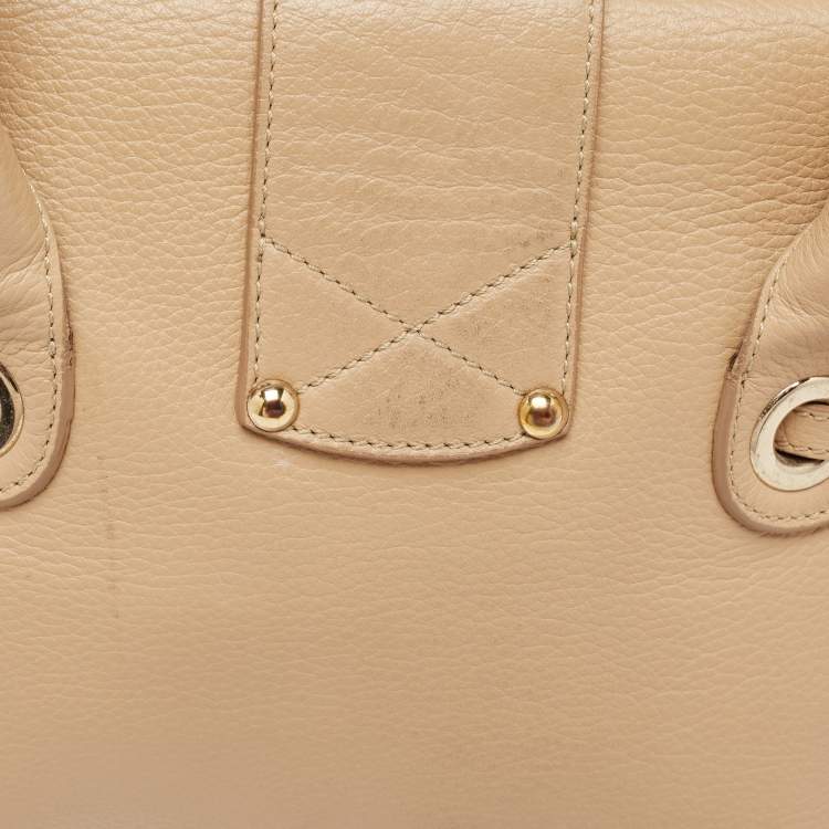 Pre Owned Jimmy Choo Beige Leather Rosalie Satchel