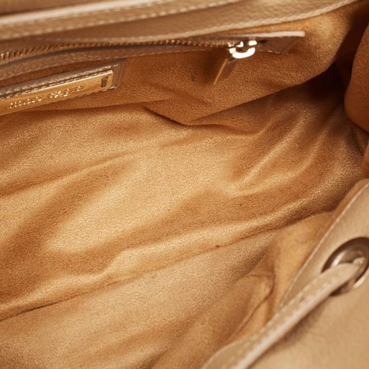 Pre Owned Jimmy Choo Beige Leather Rosalie Satchel