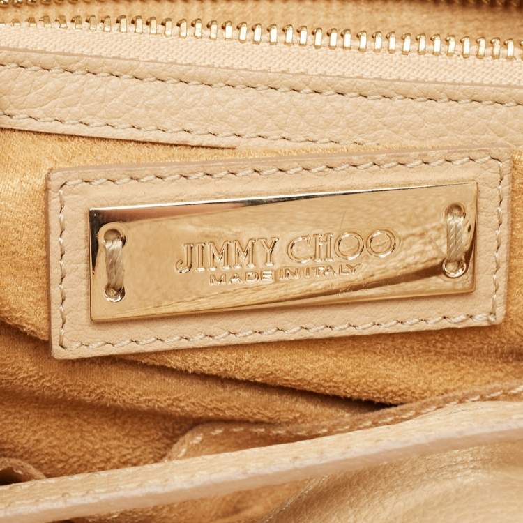 Pre Owned Jimmy Choo Beige Leather Rosalie Satchel