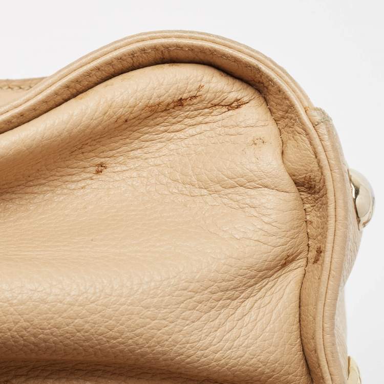 Pre Owned Jimmy Choo Beige Leather Rosalie Satchel