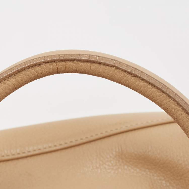 Pre Owned Jimmy Choo Beige Leather Rosalie Satchel