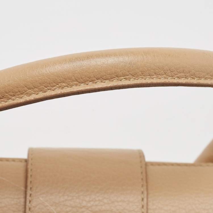 Pre Owned Jimmy Choo Beige Leather Rosalie Satchel