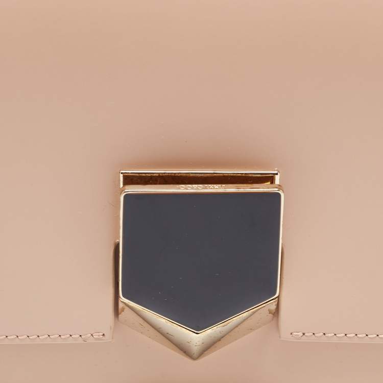 Pre Owned Jimmy Choo Beige Leather Lockett City Shoulder Bag