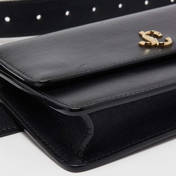 Pre Owned Jimmy Choo Black Leather Varenne Belt Bag