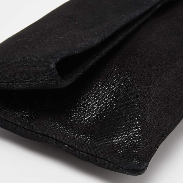 Pre Owned Jimmy Choo Black Shimmering Leather Chandra Clutch