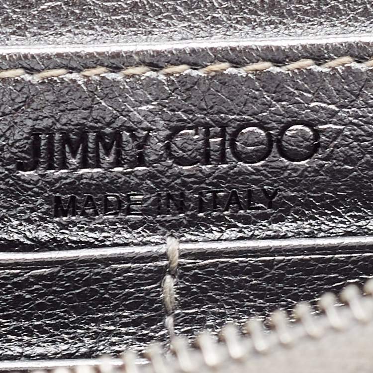 Pre Owned Jimmy Choo JC Embossed Patent Leather Palace Clutch Bag