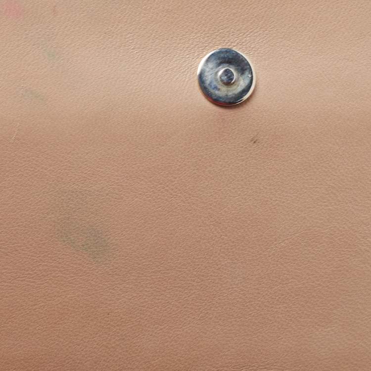 Pre Owned Jimmy Choo Gold/Beige Leather and Snake Skin Trim Zadie Crossbody Bag