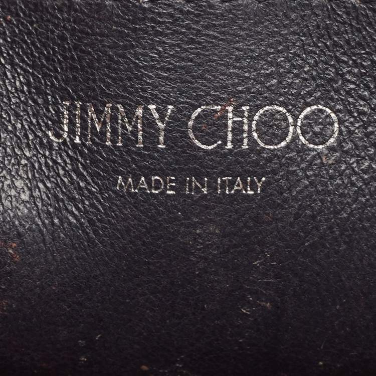 Pre Owned Jimmy Choo Metallic Blue Leather Rebel Crossbody Bag