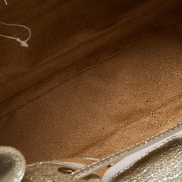 Pre Owned Jimmy Choo Gold Leather Rosalie Satchel