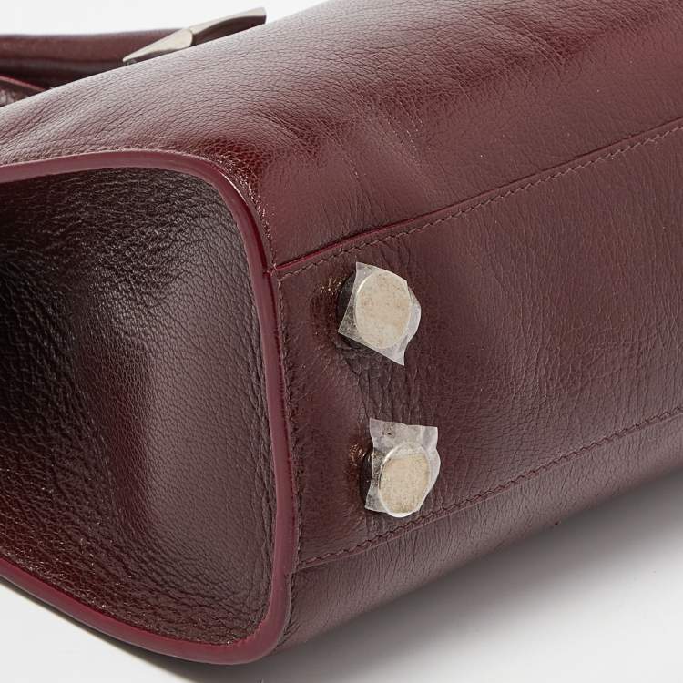 Pre Owned Jimmy Choo Red Leather Rosalie Tote