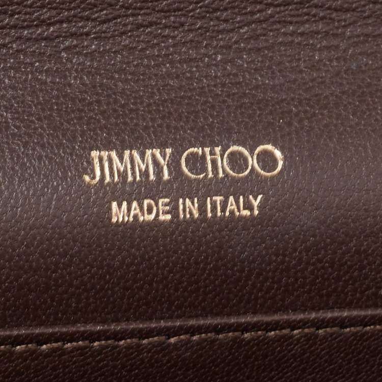 Pre Owned Jimmy Choo Metallic Leather Milla Clutch