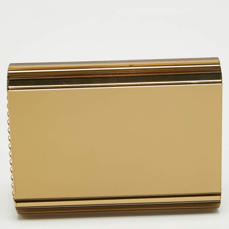 Pre Owned Jimmy Choo Gold Acrylic Candy Chain Clutch 