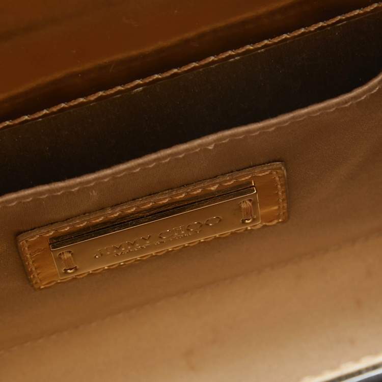 Pre Owned Jimmy Choo Gold Acrylic Candy Chain Clutch 