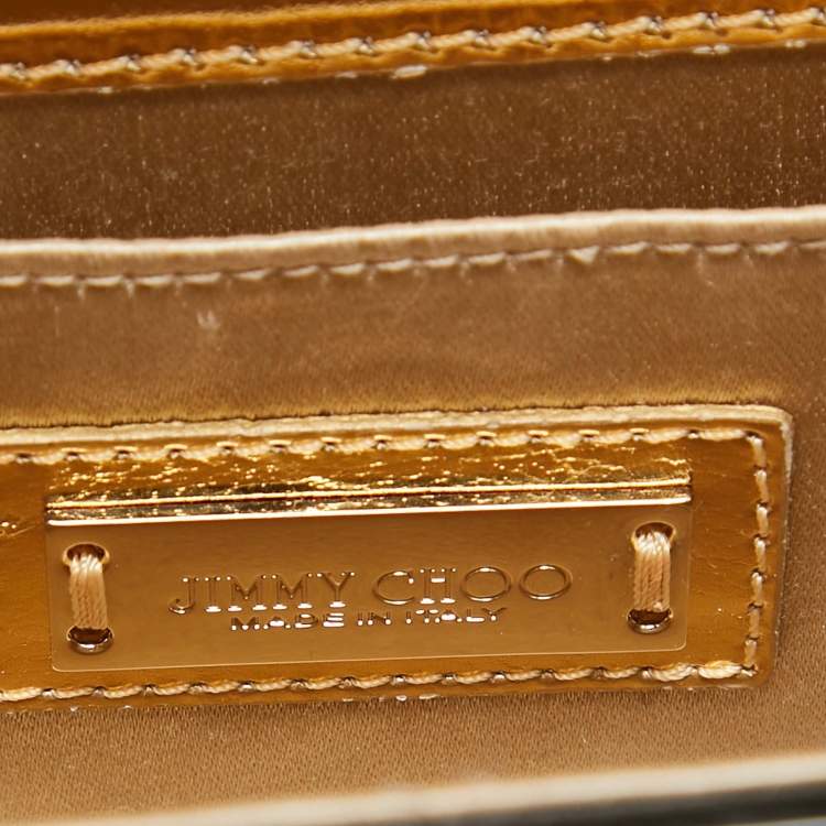 Pre Owned Jimmy Choo Gold Acrylic Candy Chain Clutch 