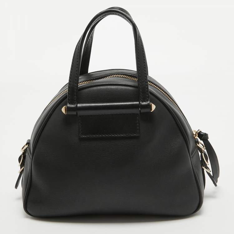 Pre Owned Jimmy Choo Black Leather Small Varenne Bowler Bag
