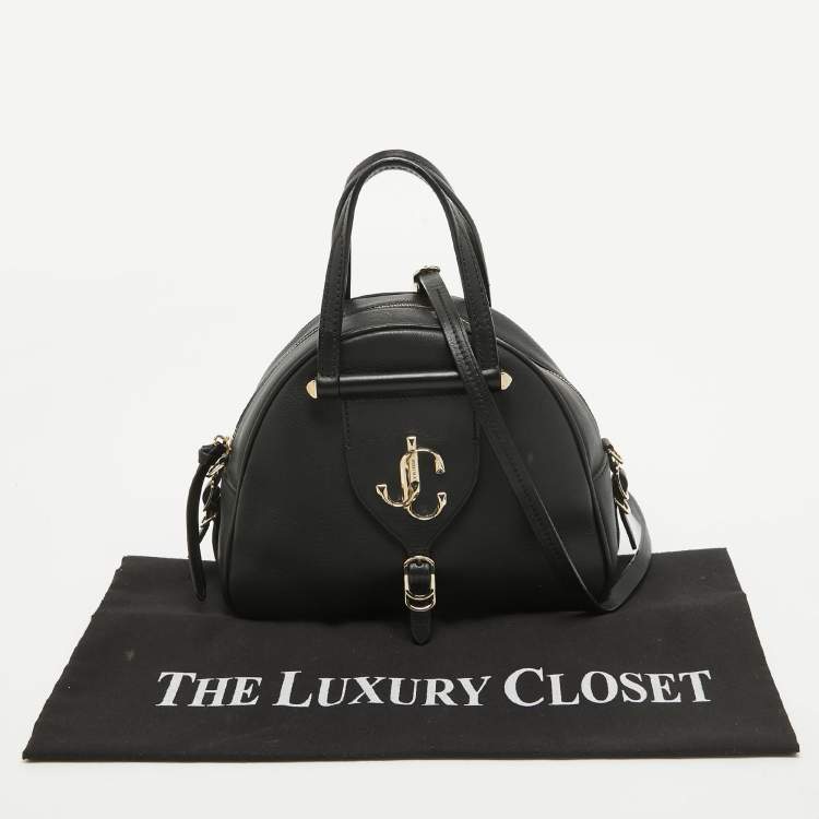 Pre Owned Jimmy Choo Black Leather Small Varenne Bowler Bag
