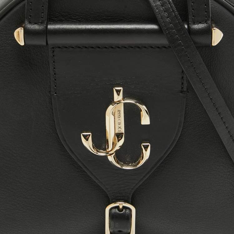 Pre Owned Jimmy Choo Black Leather Small Varenne Bowler Bag