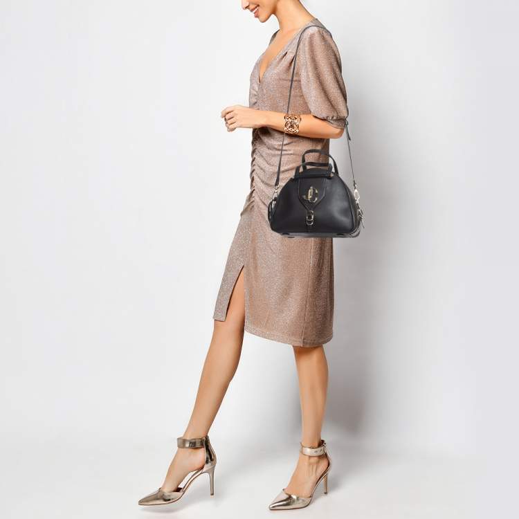 Pre Owned Jimmy Choo Black Leather Small Varenne Bowler Bag