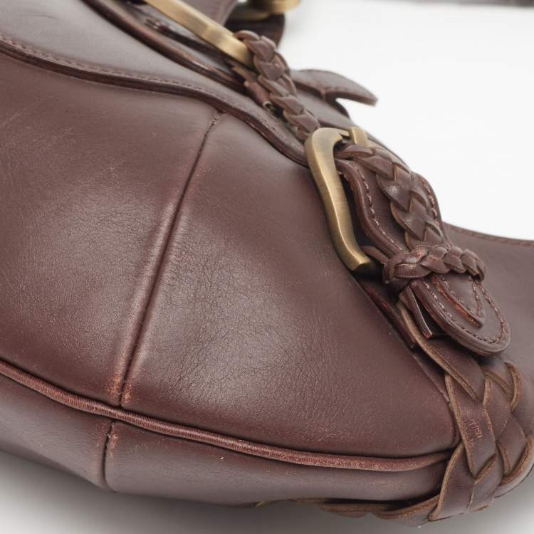 Pre Owned Jimmy Choo Dark Brown Leather Talita Hobo