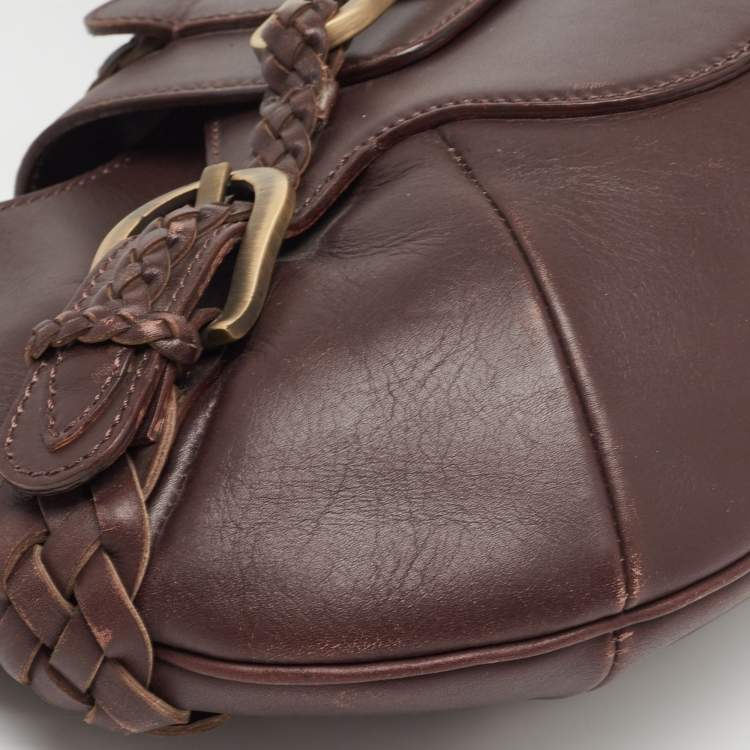 Pre Owned Jimmy Choo Dark Brown Leather Talita Hobo