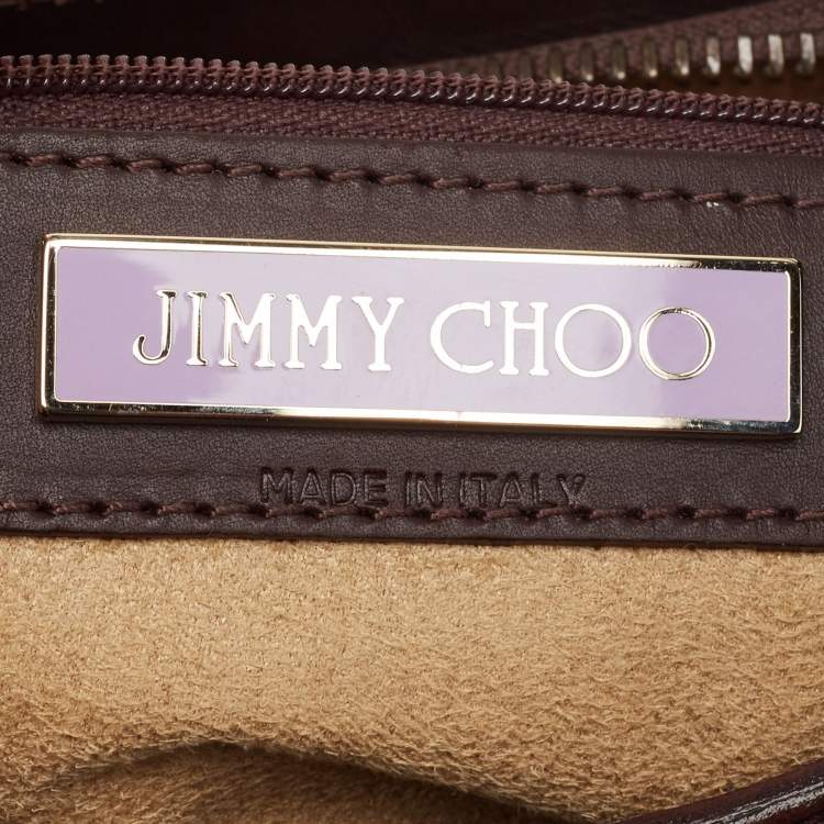 Pre Owned Jimmy Choo Dark Brown Leather Talita Hobo