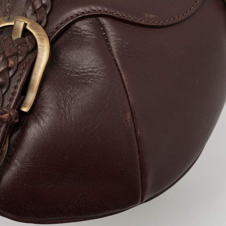Pre Owned Jimmy Choo Dark Brown Leather Talita Hobo