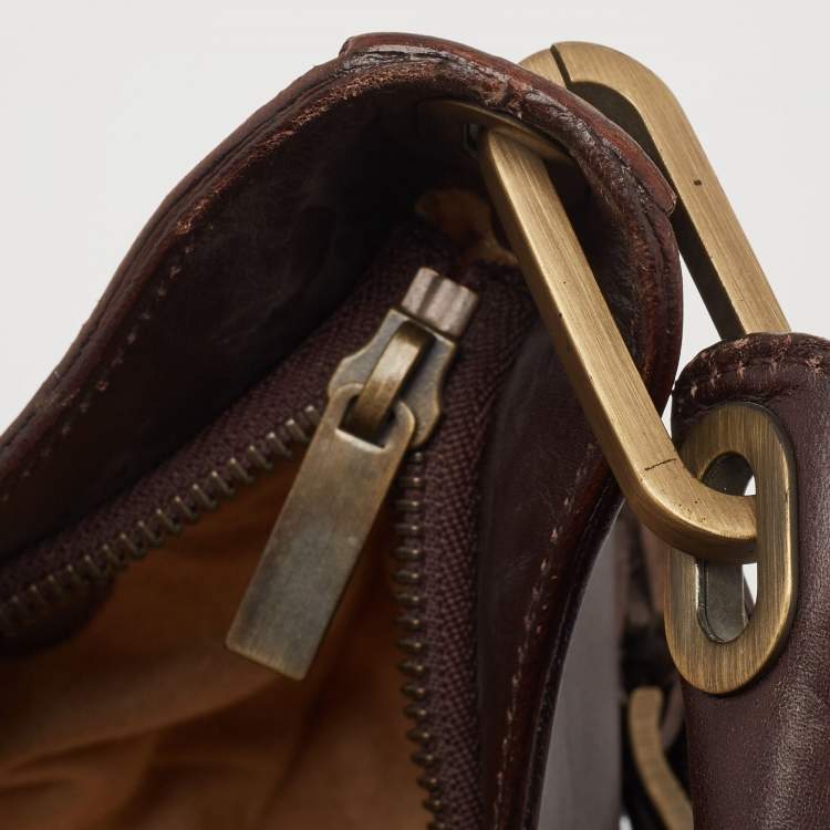Pre Owned Jimmy Choo Dark Brown Leather Talita Hobo